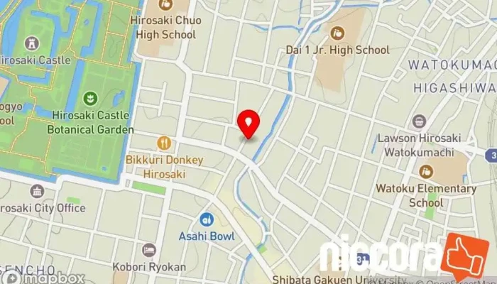の地図 ㈱コンシス ウェブ デザイナー, 広告代理店, コンサルタント, メディア会社 で 弘前市