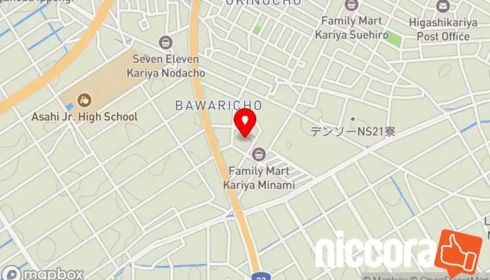 の地図 ㈱クロイツ 場割工場 製造元 で 刈谷市
