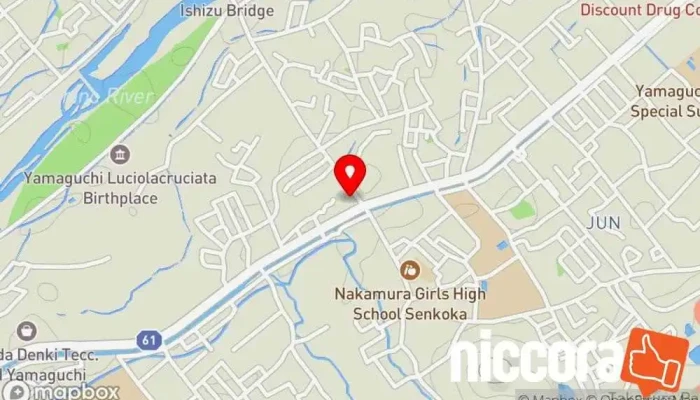 の地図 （株）ＭＩＡＴＡ IT コンサルタント, 空撮業者, パソコン修理店, Wi-Fi 接続スポット で 山口市