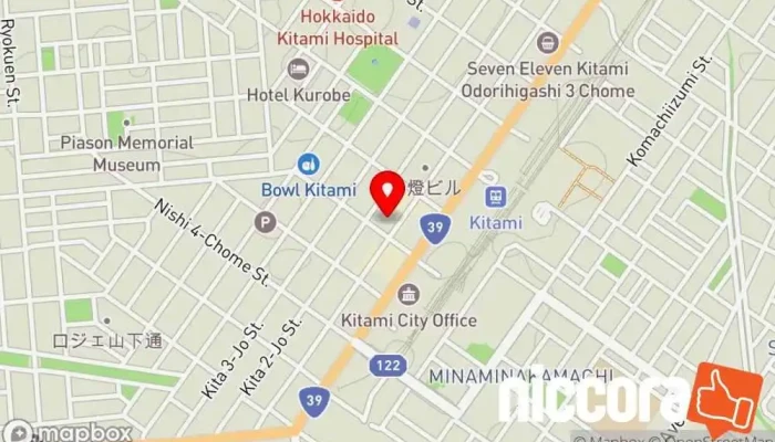 の地図 ㈱ロジカル 企業のオフィス で 北見市