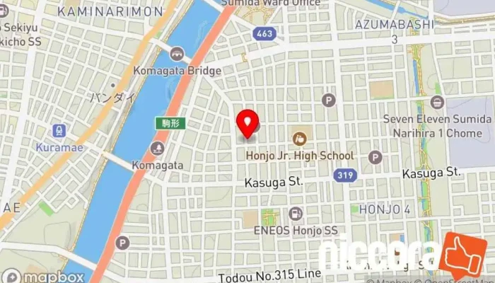 の地図 ㈱シリウスソリューションズ コンピューター サポート、サービス で 墨田区