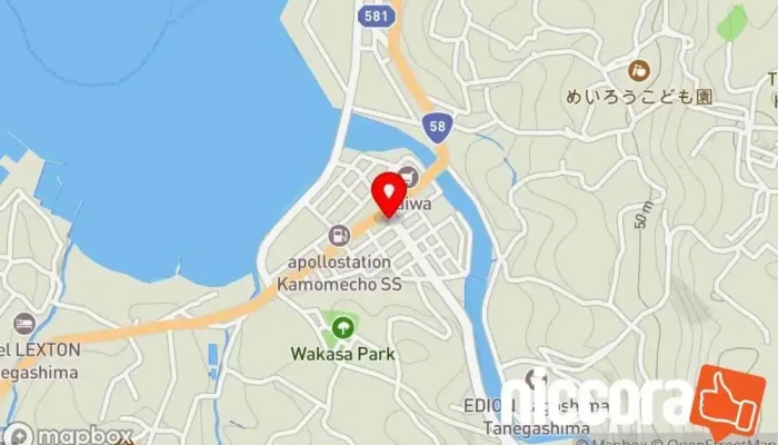 の地図 (株)タック(TAC) 企業のオフィス で 西之表市