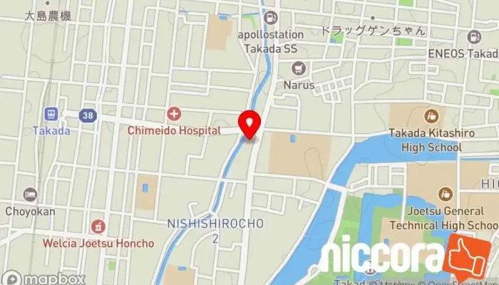 の地図 （株）ジェーミックス IT コンサルタント, コンピューター サポート、サービス, 企業のオフィス, ソフトウェア企業 で 上越市