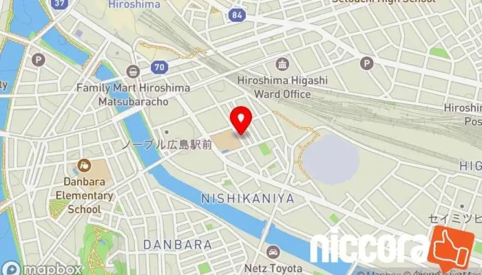 の地図 アーカス・ジャパン株式会社広島オフィス IT コンサルタント で 広島市