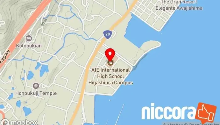 の地図 ＡＩＥ 英語専科淡路キャンパス 語学学校, 教育 で 淡路市