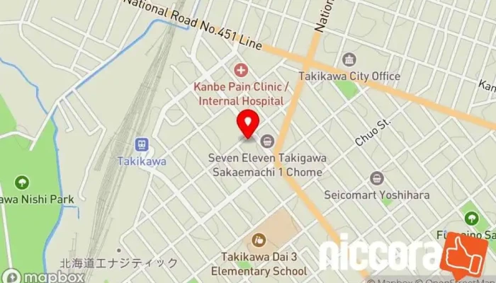 の地図 アットハート コンピュータ教室 で 滝川市