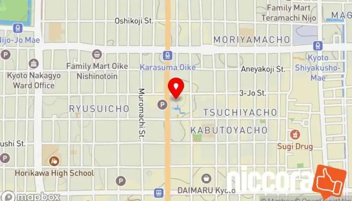 の地図 ブリッジコーポレーション ウェブ デザイナー, IT コンサルタント, ウェブ ホスティング会社 で 京都市