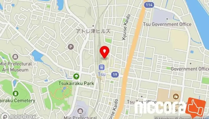 の地図 エーザイ（株） 津コミュニケーションオフィス 製薬会社 で 津市