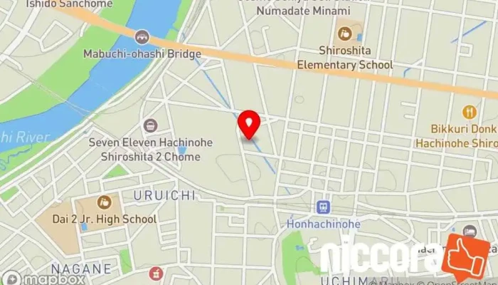 の地図 エイト技術㈱ 企業のオフィス で 八戸市