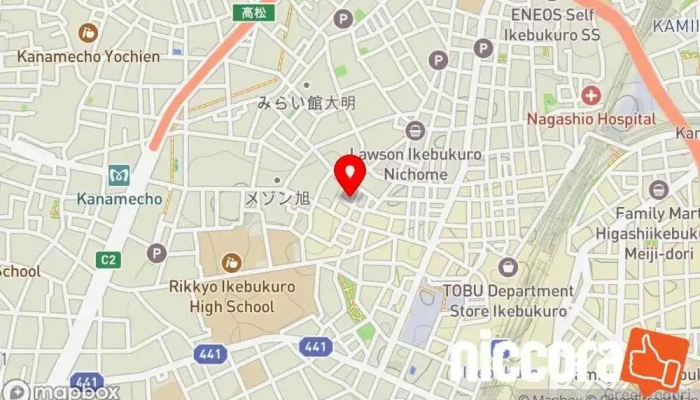 の地図 ハウス池袋 ホテル で 豊島区