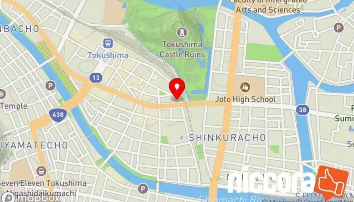 の地図 NDIソリューションズ（株）徳島本社 ソフトウェア企業 で 徳島市