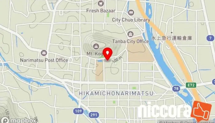 の地図 にじいろタブレット 商工会議所 で 丹波市