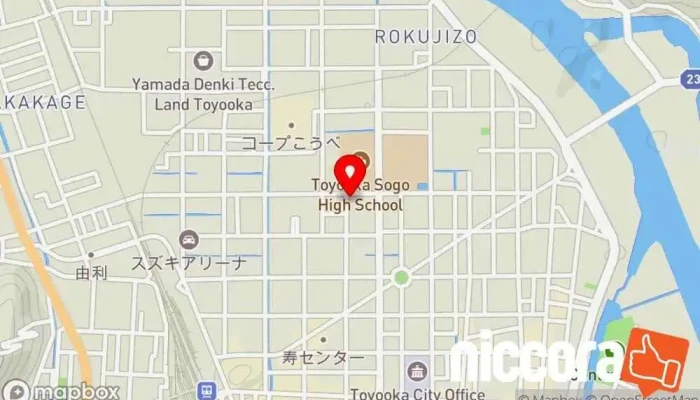 の地図 NPO法人 にほんご豊岡あいうえお 語学学校 で 豊岡市