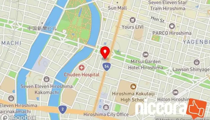 の地図 オープンオフィス広島大手町 企業のオフィス で 広島市