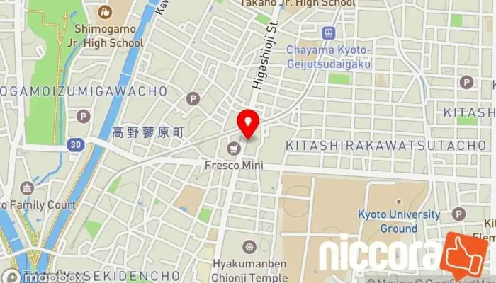 の地図 パソコン屋 白猫黒猫 パソコン専門店, IT コンサルタント, パソコン修理店, パソコンショップ, 中古パソコン店, ウェブ デザイナー で 京都市