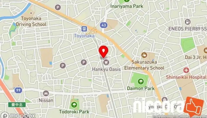 の地図 パソコンドック24 豊中店 パソコン修理店, IT コンサルタント, コンピューター サポート、サービス, データ復旧業 で 豊中市