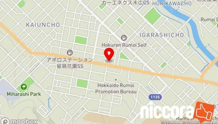 の地図 PFU ITサービス㈱ 留萌サービスステーション 企業のオフィス で 留萌市