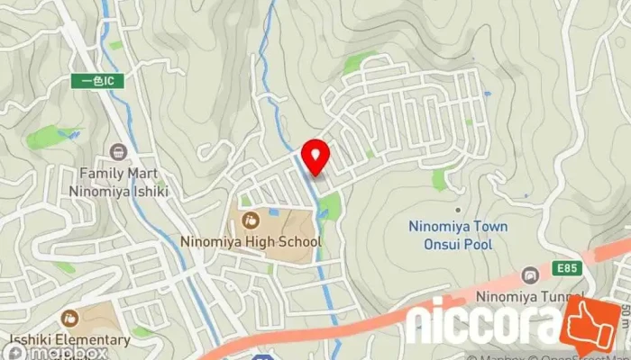 の地図 ソリューション株式会社 印刷業者 で 二宮町
