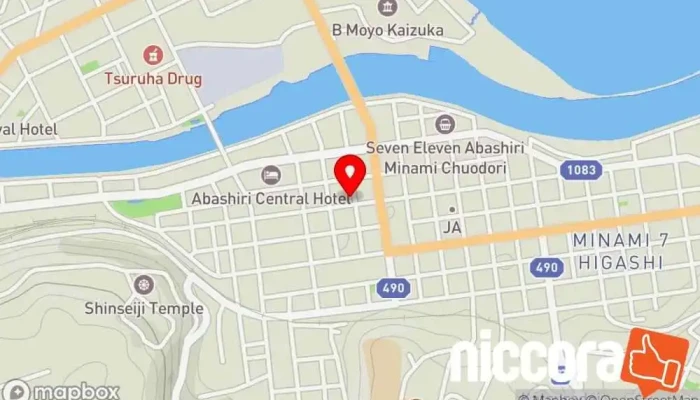 の地図 SUSHI BAR THE ƎND -縁戸- 寿司店, 居酒屋 で 網走市