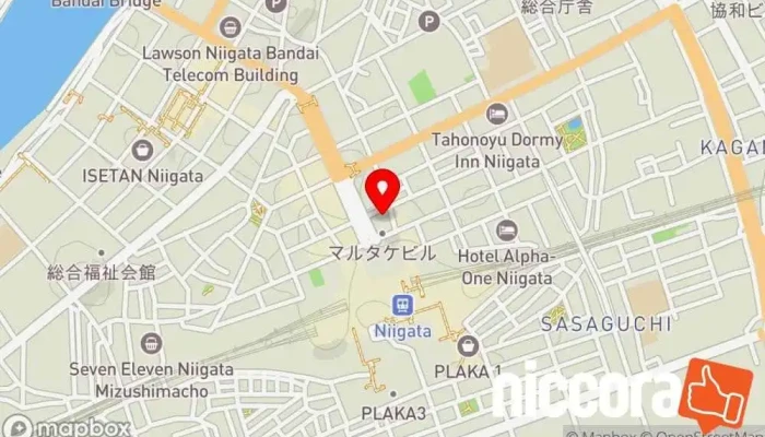 の地図 taneCREATIVE株式会社 新潟オフィス IT コンサルタント で 新潟市