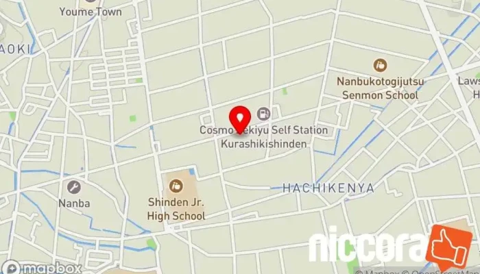 の地図 TIC 保険代理店 で 倉敷市
