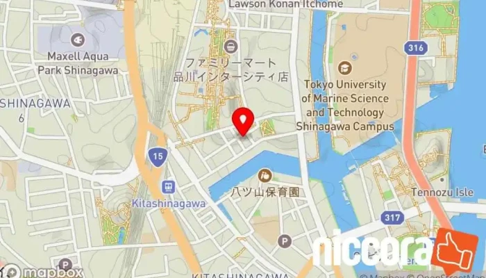 の地図 TIER IV, Inc. Tokyo Office ソフトウェア企業 で 品川区