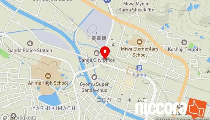 の地図 WDB 三田オフィス 人材派遣業 で 三田市
